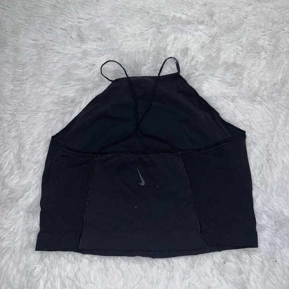 Nike Black Athletic Tank with Built in Bra size Large High Neck Razor Back - Picture 2 of 5